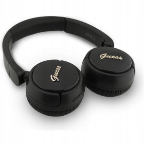 Headphones Guess Bluetooth 5.3 Metal Logo Script black 3