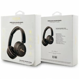 Headphones Guess Bluetooth 5.3 Metal Logo Script black 4