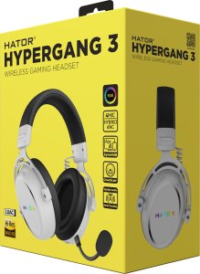 Słuchawki dla graczy Hator HYPERGANG 3 Wireless bezprzewodowe białe 1