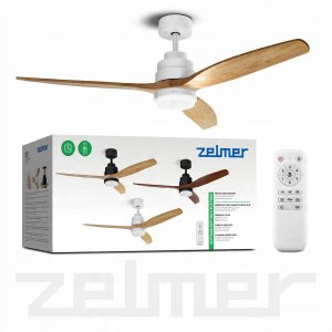 WENTYLATOR SUFITOWY ZCF 7602 40W 132cm LED 18W BUK/BIAŁY 7