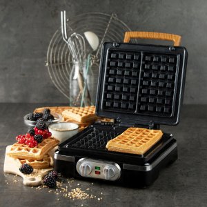 DOMO DO9281W Gofrownica, 1520W, 2 duże gofry, regulacja temperatury, czarna 1