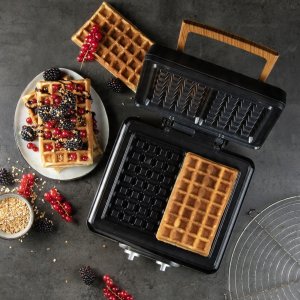 DOMO DO9281W Gofrownica, 1520W, 2 duże gofry, regulacja temperatury, czarna 2