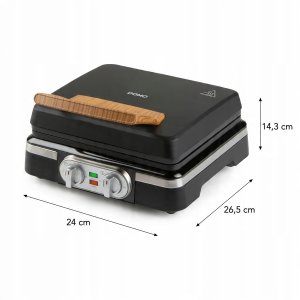 DOMO DO9281W Gofrownica, 1520W, 2 duże gofry, regulacja temperatury, czarna 3