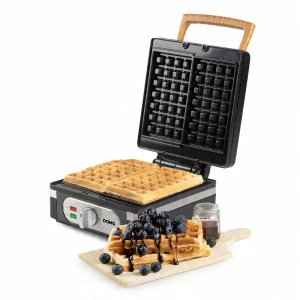 DOMO DO9275W Gofrownica, 1400W, 2 duże gofry, regulacja temperatury, czarna 3