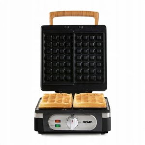 DOMO DO9275W Gofrownica, 1400W, 2 duże gofry, regulacja temperatury, czarna 8