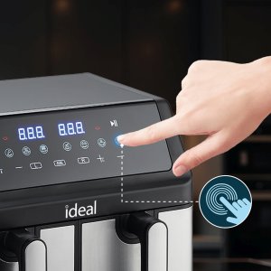 FRYTKOWNICA BEZTŁUSZCZOWA AIR FRYER ELDOM PODWÓJNA 9L DWUKOMOROWA+SUSZARKA 5