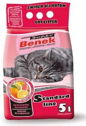 Żwirek dla kota Super Benek Standard Line Cytrus 5 l 1