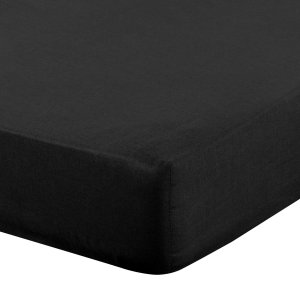 Eurofirany Prześcieradło z gumką Basic 160x200 +30 cm bawełna czarne 3