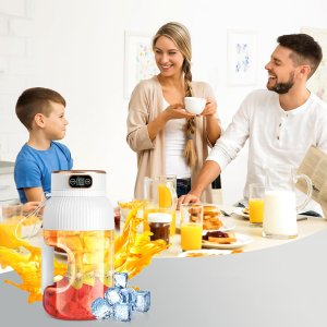 BLENDER KIELICHOWY DO SMOOTHIE KOKTAJLI RĘCZNY BEZPRZEWODOWY PRZENOŚNY 1L 2