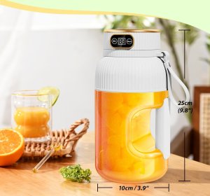 BLENDER KIELICHOWY DO SMOOTHIE KOKTAJLI RĘCZNY BEZPRZEWODOWY PRZENOŚNY 1L 4