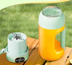 BLENDER KIELICHOWY DO SMOOTHIE KOKTAJLI RĘCZNY BEZPRZEWODOWY PRZENOŚNY 1L 6