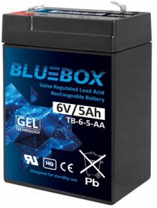 BLUEBOX Akumulator Żelowy VRLA AGM 6V5Ah Do Auta Na Akumulator 2