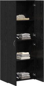 vidaXL Kredens w czarnym dębie - 60 x 32 x 153 cm 3