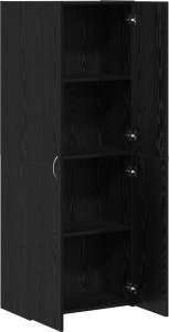 vidaXL Kredens w czarnym dębie - 60 x 32 x 153 cm 4