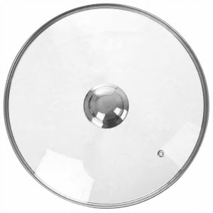Glasdeckel Pfannen-Deckel Topfdeckel Universaldeckel mit Edelstahlrand hitzebeständiges Glas 32 cm 1