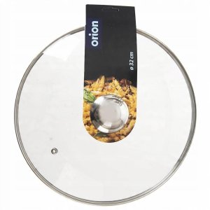 ASRock Pokrywka szklana pokrywka do patelni pokrywka do garnków pokrywka uniwersalna z rantem ze stali nierdzewnej szkło odporne na wysoką temperaturę 32 cm 6