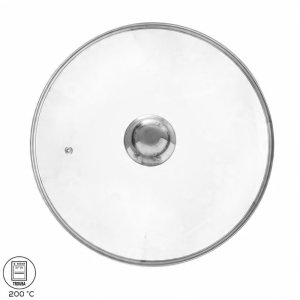 ASRock Pokrywka szklana pokrywka do patelni pokrywka do garnków pokrywka uniwersalna z rantem ze stali nierdzewnej szkło odporne na wysoką temperaturę 32 cm 7