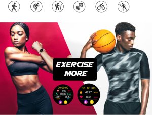 Zegarek SMARTWATCH RUBICON RNBE66 rosegold / 2 paski 10