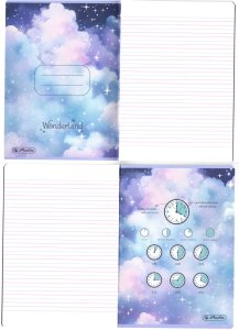 Zeszyt A5 32 kartki podwójna linia kolorowa 3linie 70g Wonder 10szt HERLITZ 5