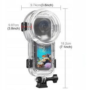 Obudowa Podwodna Wodoodporna Wodoszczelna Futerał Do 60m Do Insta360 X5 / X 5 / Pu756t 4