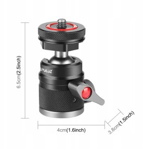 Głowica Puluz Głowica Kulowa Do Aparatu Kamery 3d Gwint 1/4"" 2x Stopka Iso Do 3kg Puluz / Pu3075b 4