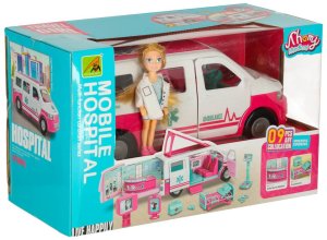 Karetka pogotowia ambulans mobilny szpital lalka akcesoria 12