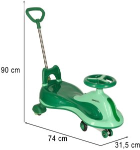 Jeździk grawitacyjny LED Swing FIX S2 skuter z rączką zielony max 100kg 13