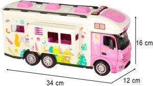 Skleplolki Kamper zdalnie sterowany na pilota samochód kempingowy auto 2,4GHz dźwięki światła akcesoria różowy (KX3049) 17