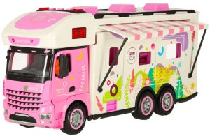 Skleplolki Kamper zdalnie sterowany na pilota samochód kempingowy auto 2,4GHz dźwięki światła akcesoria różowy (KX3049) 2