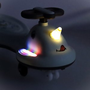 Jeździk grawitacyjny LED Swing FIX S1 skuter z rączką szary max 65kg 11