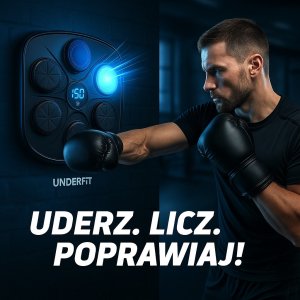 UnderFit Elektroniczna tarcza bokserska UNDERFIT Fighter Pro bluetooth z muzyką i rękawicami 2
