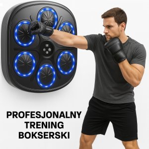 UnderFit Elektroniczna tarcza bokserska UNDERFIT Fighter Pro bluetooth z muzyką i rękawicami 8