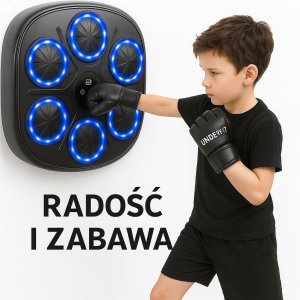 UnderFit Elektroniczna tarcza bokserska UNDERFIT Fighter Pro bluetooth z muzyką i rękawicami 9