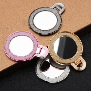 Stojak na telefon CIRCLE MIRROR - naklejany - złoty 4