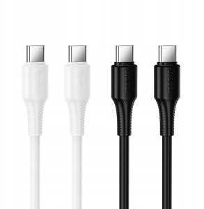 Kabel USB C do USB C Hoco 3A 60W 1 m X120 biały 3