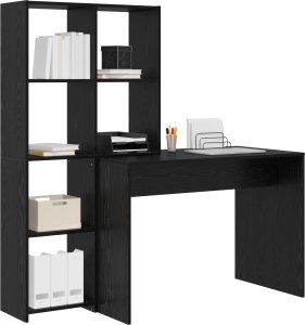 Biurko vidaXL Czarne 138.5 cm x 55 cm 3
