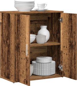 vidaXL Highboard z półką do przechowywania z drzwiami 2 pcs Stare drewno 60 x 31 x 70 cm 3