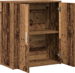 vidaXL Highboard z półką do przechowywania z drzwiami 2 pcs Stare drewno 60 x 31 x 70 cm 5