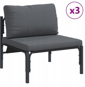 vidaXL Zestaw Sof na Ogród 6 pcs Antracytowy Stal 4