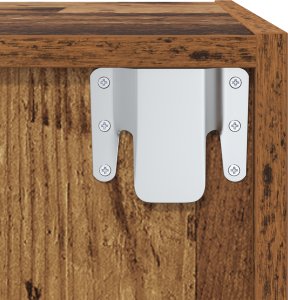 vidaXL Szafka na Telewizor na Ścianę z półką 4 pcs Stare drewno 3