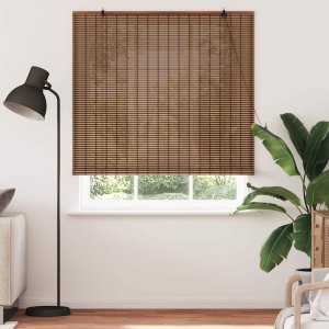 vidaXL Żaluzje i rolety z zasłonami Brązowy 140 x 220 cm Bambus 3