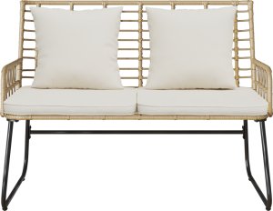 vidaXL Ławka ogrodowa z poduszką Czarny, Antracytowy 113 x 69 x 83 cm 2