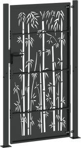 vidaXL vidaXL Brama ogrodowa Inny Czarny 105 x 175 cm Stal Malowana Proszkowo 4