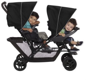 Graco Stadium Duo – dvivietis vežimėlis | Juoda Pilka 3