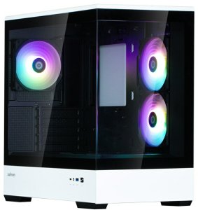 Zalman P30 PC-Gehäuse, Mini-Tower, mATX, Tempered Glass - schwarz / weiß 1