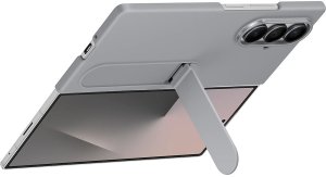 Samsung Etui z podstawką Silicone Case + 2x folia antyrefleksyjna do Galaxy Z Fold7, szare 2