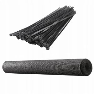 Lean Siatka Cieniująca Na Ogrodzenie Płot Maskująca Szara 1.5M 10M 140g/m² 3