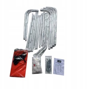 LeanToys Bramka Treningowa Piłkarska Z Matą Celowniczą Czerwona 213x152x75cm 3