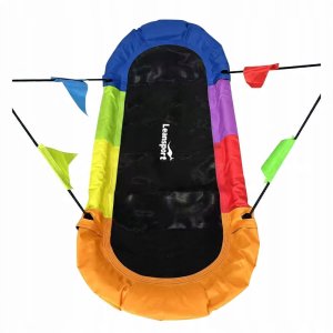 Huśtawka Ogrodowa Bocianie Gniazdo Prostokątna Kolorowa 167 x 75cm 2