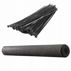 Lean Siatka Cieniująca Na Ogrodzenie Płot Maskująca Szara 1.5M 25M 140g/m² 3
